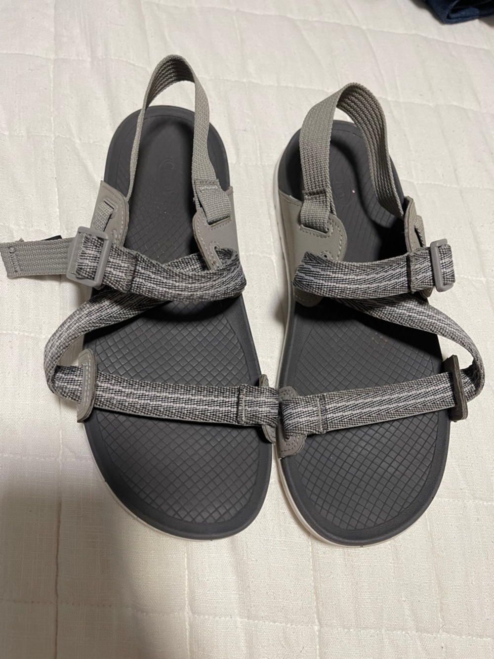 Chaco Gray and Black Women's Sandals